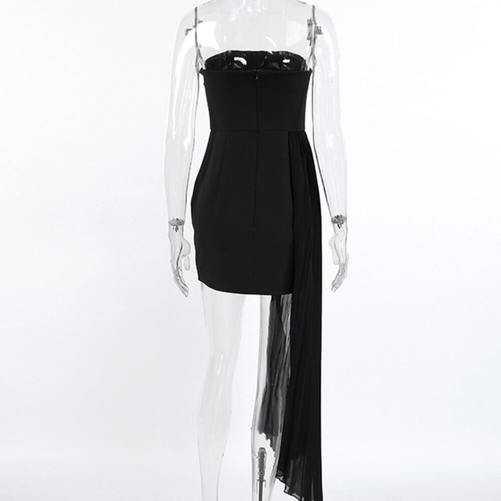 Pleated Detail Tube Mini Dress - Picture 8 of 14